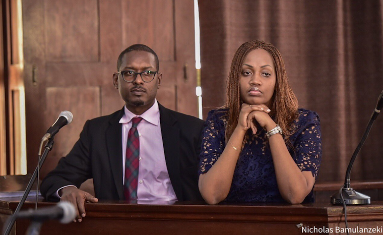 Kanyamunyu and his girlfriend Cynthia Munwangari during a court hearing